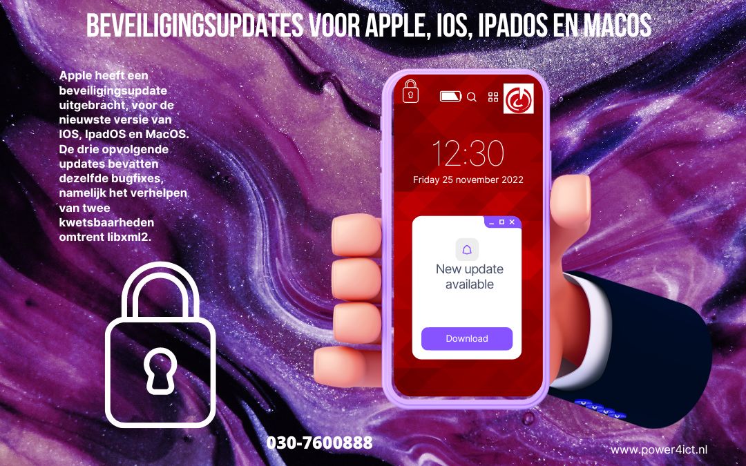 Beveiligingsupdates voor Apple, IOS, iPadOS en MacoS