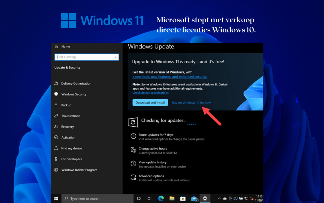Microsoft stopt met verkoop directe licenties Windows 10.