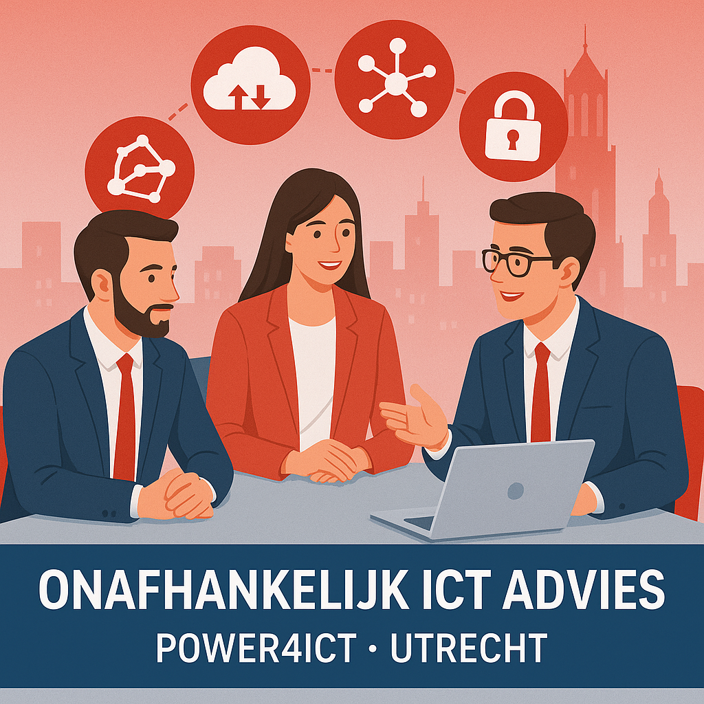 Onafhankelijk ICT adviesvoor jou bedrijf In de snel veranderende wereld van informatietechnologie is het essentieel om een betrouwbare partner te hebben die jou kan voorzien van onafhankelijk ICT advies. Power4ICT, gevestigd in Utrecht, biedt precies dat. Met jarenlange ervaring en een breed scala aan diensten, is Power4ICT uw ideale partner voor alle ICT-gerelateerde vraagstukken.<br />
Wat Maakt Power4ICT Uniek?<br />
Onafhankelijk ICT Advies: Bij Power4ICT staat onafhankelijkheid centraal. Dit betekent dat onze adviezen volledig gericht zijn op uw specifieke behoeften en niet beïnvloed worden door externe belangen. Of je nu hulp nodig heeft bij het kiezen van de juiste software, het optimaliseren van jouw netwerk, of het verbeteren van uw cyberbeveiliging, Power4ICT biedt objectief en deskundig advies.<br />
Breed Scala aan Diensten: Power4ICT biedt een uitgebreid pakket aan diensten, waaronder Cloud werkplekken, applicatiebeheer, netwerkbeheer, systeembeheer, en cyber security. Ons ervaren team van professionals zorgt ervoor dat uw ICT-infrastructuur optimaal functioneert en voldoet aan de hoogste standaarden.<br />
Waarom Kiezen voor Onafhankelijk ICT Advies?<br />
Objectiviteit: Onafhankelijk advies betekent dat je kunt vertrouwen op de objectiviteit van de aanbevelingen. Dit helpt jou om de beste beslissingen te nemen voor jouw bedrijf zonder beïnvloed te worden door commerciële belangen.<br />
Expertise: Power4ICT beschikt over een team van gecertificeerde en gepassioneerde IT-professionals met diepgaande kennis en ervaring. Onze expertise strekt zich uit over systeem-, netwerk- en applicatiebeheer tot anti-spam en cyber security services.<br />
Maatwerk: Geen enkel bedrijf is hetzelfde, en dat geldt ook voor hun ICT-behoeften. Power4ICT biedt maatwerkoplossingen die specifiek zijn afgestemd op jouw bedrijfsomgeving en behoeften. Dit zorgt ervoor dat je altijd de meest efficiënte en effectieve oplossingen krijgt.<br />
Advies ICT: De Sleutel tot Succes<br />
Het juiste ICT-advies kan het verschil maken tussen succes en stagnatie. Bij Power4ICT begrijpen we dit als geen ander. Onze adviesdiensten zijn ontworpen om jouw bedrijf te helpen groeien en zich aan te passen aan de nieuwste technologieën en trends. Of je nu een klein bedrijf bent, net begint, of een grote onderneming die op zoek is naar optimalisatie, Power4ICT heeft de kennis en ervaring om jou te ondersteunen.<br />
Conclusie<br />
Power4ICT is jouw betrouwbare partner voor onafhankelijk ICT advies en een breed scala aan ICT-diensten. Met onze focus op objectiviteit, expertise en maatwerk, kan je erop vertrouwen dat jouw ICT-infrastructuur in goede handen is. Neem vandaag nog contact op met Power4ICT en ontdek hoe wij jouw bedrijf kunnen helpen om te groeien en te excelleren in de digitale wereld.<br />